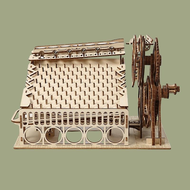 3D Wooden Puzzle 3D Wooden Mechanical Slide Marble Running Kit DIY Handmade Christmas Gift