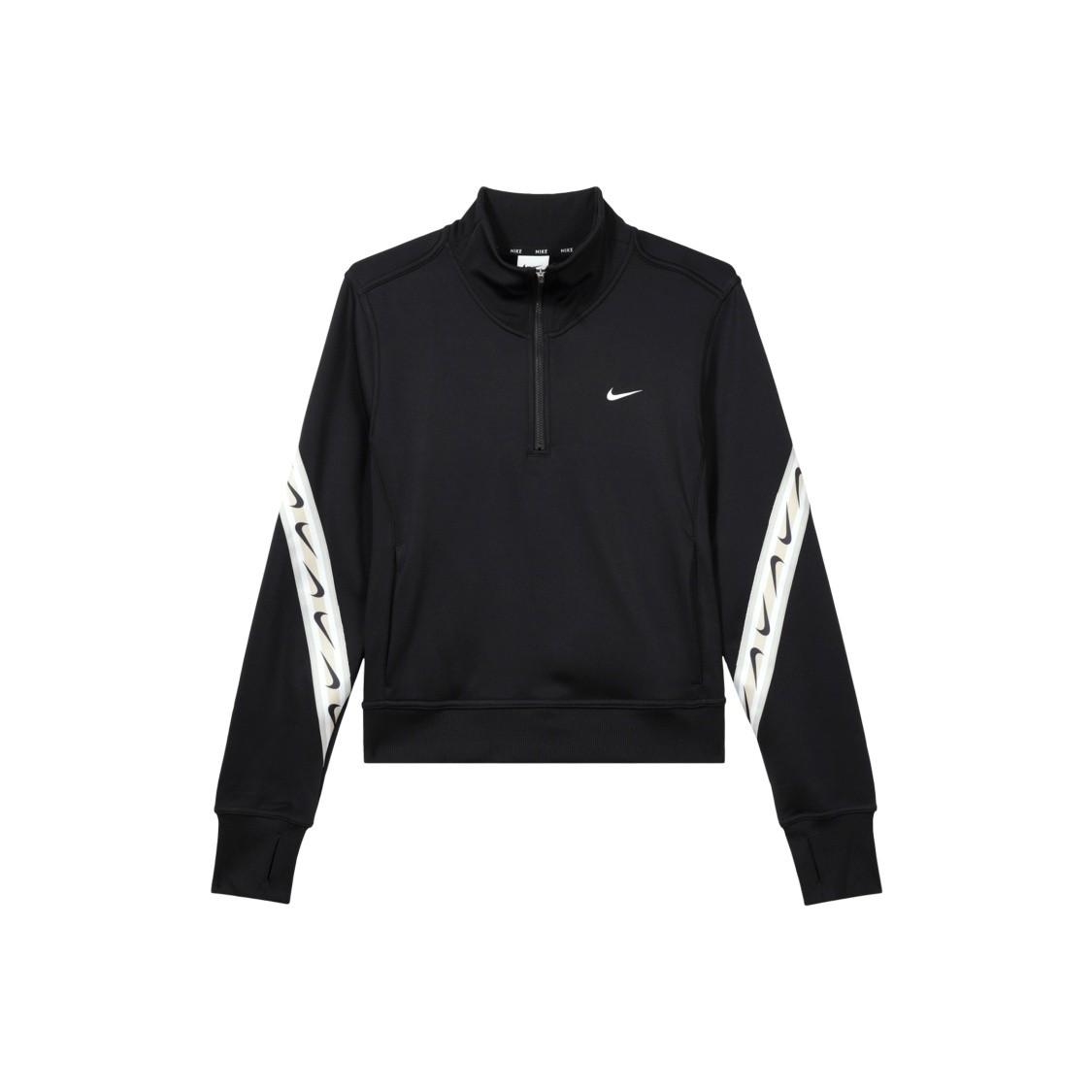 Nike Women s Black Printed Half-Zip Mock Neck Sweatshirt