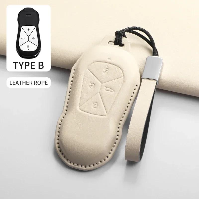 Car Key Case Cover Shell Fob for Xiaopeng Xpeng P5 P7 G3 G6 G9 G3i 2021- 2025 PU Car Key Remote Holder Keychain Accessories