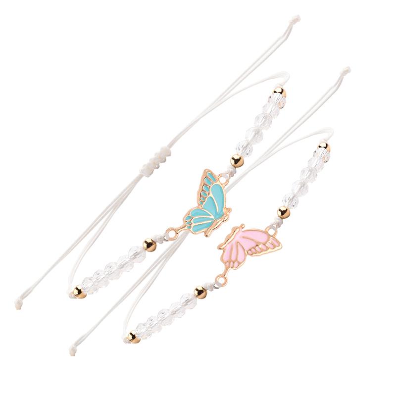 1Pair Butterfly Matching Adjustable Bracelets For Women Men Handmade Woven Friendship Bracelets Jewelry Accessories Gifts