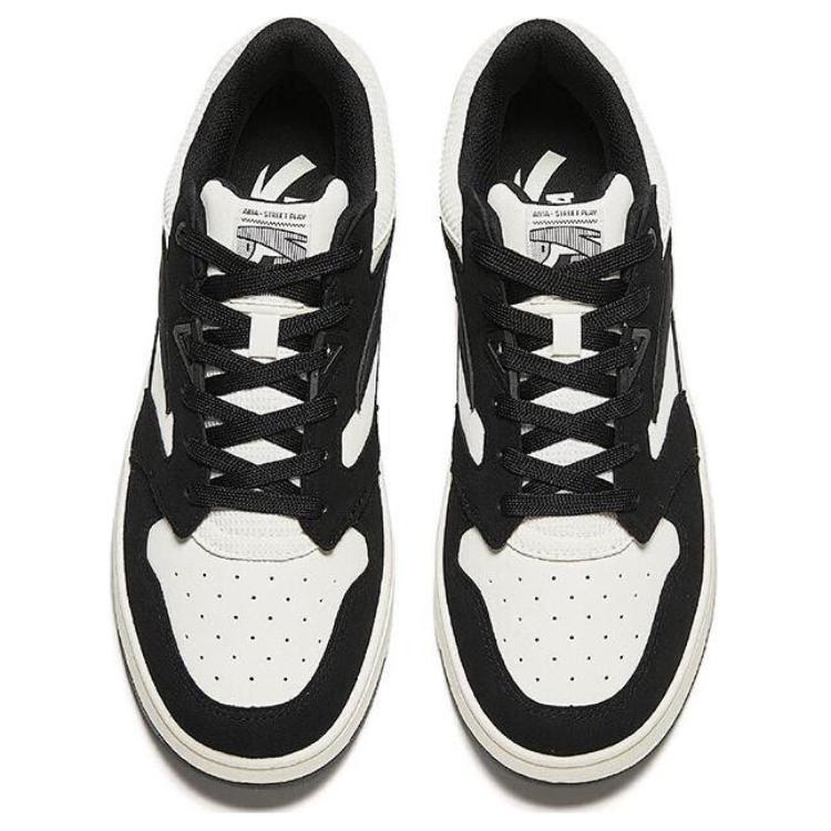 New Anta Anti Slip Wear Resistant Skateboard Shoes Men's Black White 112418051-2