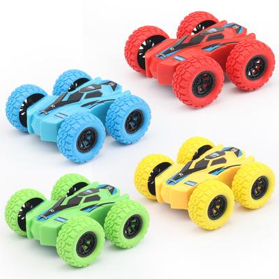 1Pc Toy Car Stunt Dump Car Double-sided Car Children's Inertia Car Four-wheel Drive Car Children's Off-road Vehicle