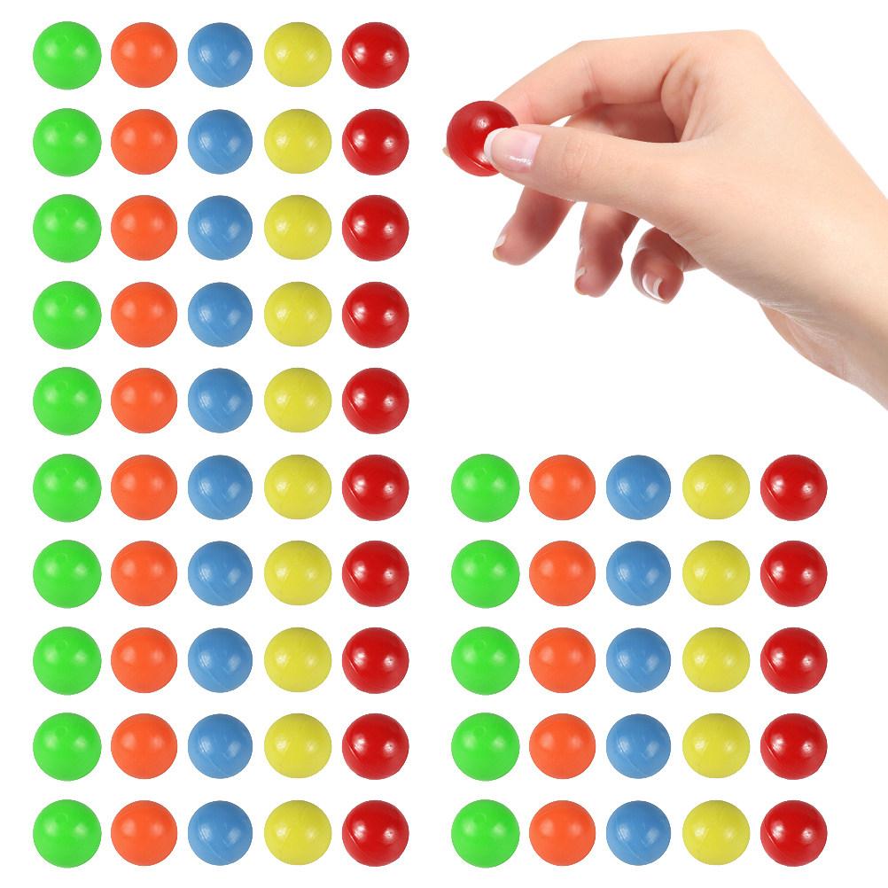 

100Pcs Colorful Plastic Balls 5 Colors 15Cm Diameter for Counting Learning Kids Safe Smooth Non-Toxic Small Marbles for Family China Mainland
