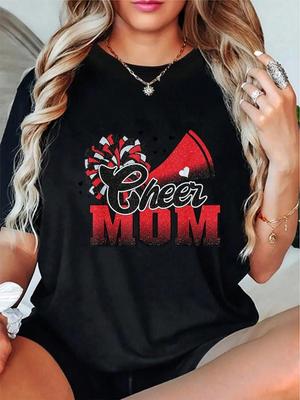 Cheer Mom Glitter Sparkle T-shirt