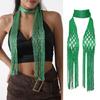 Women Skinny Scarf Thin Choker Knit Belt Stripe Long Tie Scarf Bag Handle Wrap