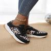 Spring and Summer New Leopard Print Flat Sole Elevated Comfortable Casual Running Sneakers Shoes for Women Chaussure Femme