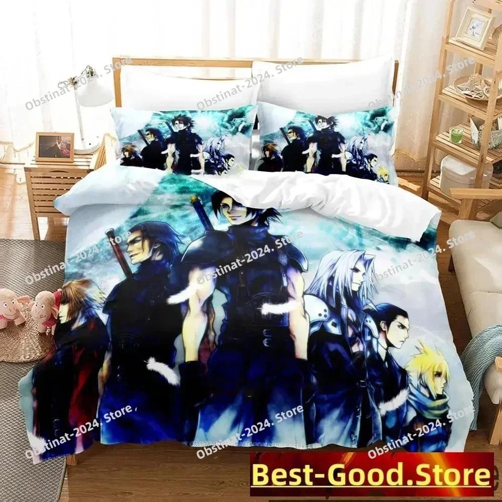 3D Game Crisis Core Final Fantasy VII Bedding Set Printed Single Comforter Duvet Cover Pillow Case 3 Pieces Sets Kids Adult Size