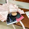 French Cloud Lace Shoulder Bag with Lace Edges Pleated Harajuku Style Satin Bow Handbag New Women's Large Capacity Tutoring Bag
