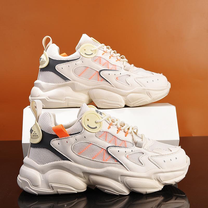 

Daddy shoes men s 2025 new summer and autumn breathable ins versatile thick sole height increase 3cm sports large size 45 Guochao shoes 39