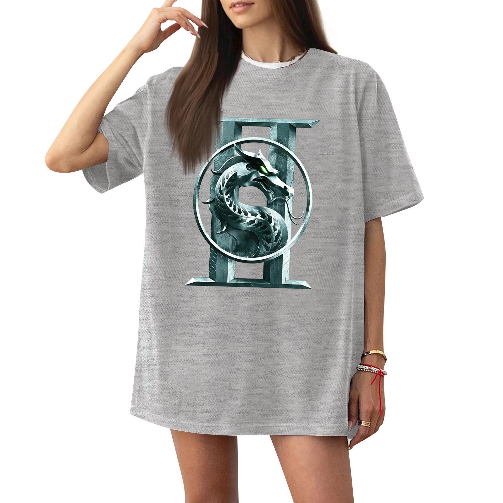 

Women s Casual Short Sleeve T-Shirt Loose Fit Crew Neck Graphic Print Comfortable Everyday Top M