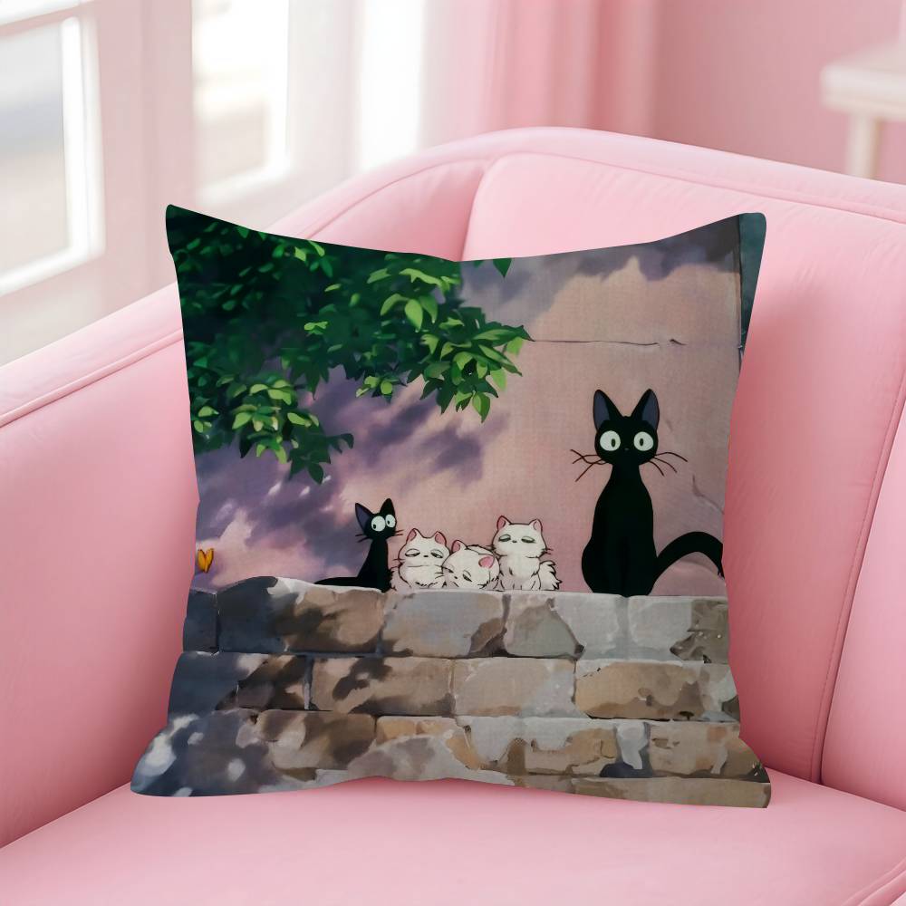Anime K-Kikis Movie D-Delivery Service-S Pillow Gift Home Office Decoration Bedroom Sofa Car Cushion Cover Case 45X45