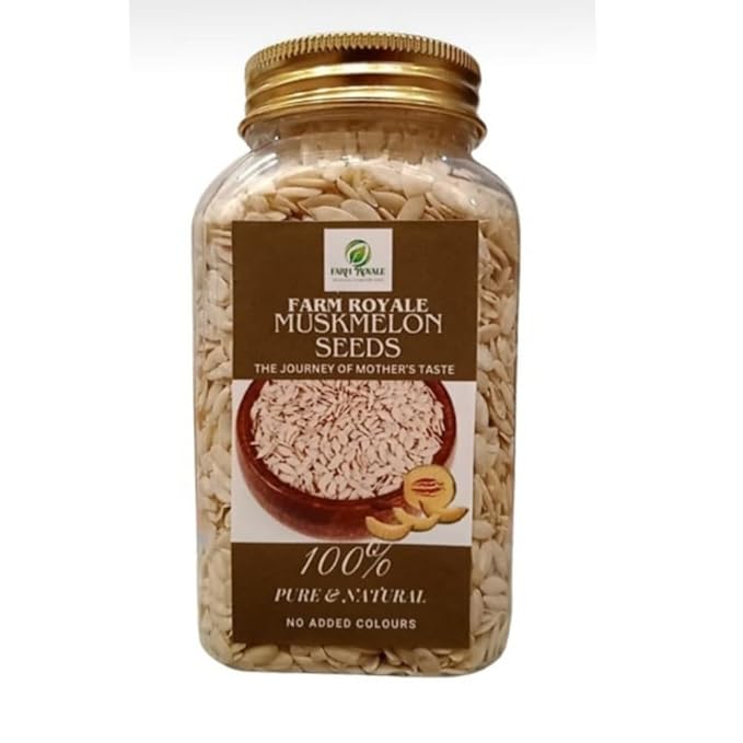 Farm Royale Muskmelon Beej (Kharbuja Giri) 200g | Premium Musk Melon Kernels | Natural & Farm Fresh