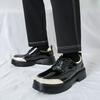 2025 Luxury Gold Men's Leather Shoes Office Casual Business Shoes Men Lightweight Platform Man Oxford Shoes Chaussures Homme