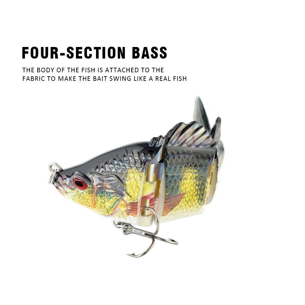 Luya Bait Multi-Section Fish 140Mm/43G Plastic 4-Section Bait Sea Fishing Luya Simulation Bait Hard Bait