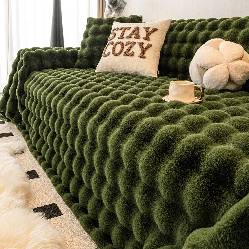 New Cream Style Sofa Cover Cloth Autumn and Winter Sofa Towel Full Cover Thickened Plush Cushion Anti-cat Scratch Cover Blanket