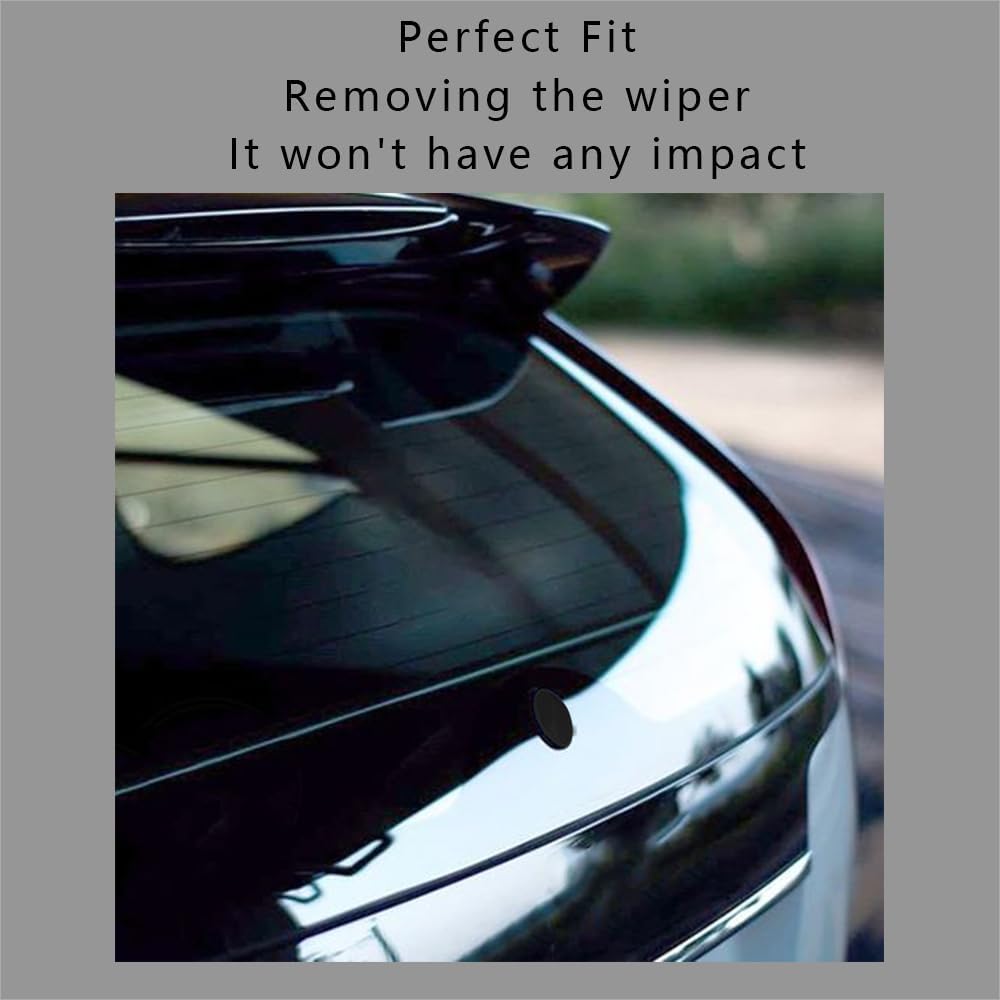 Universal Fit All Vehicle Car Rear Wiperless Kit Wiper Cap Filling Cap (40mm Black)
