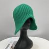 Casual Versatile Winter Knitted Hat Ear Protection Warm Overhead Cap Solid Color Coldproof Earflap Hat for Women