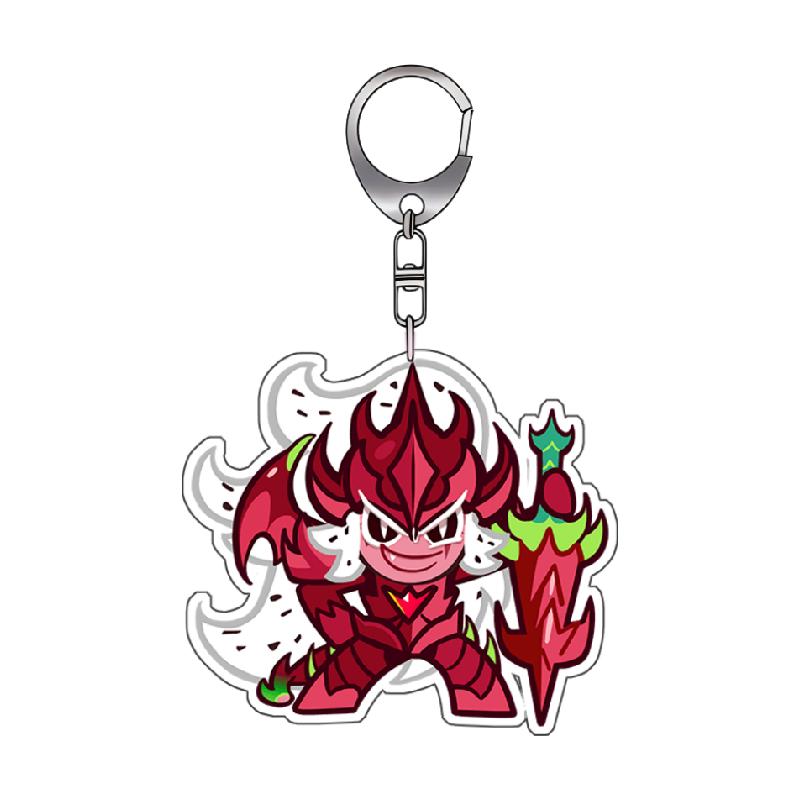Acrylic Keychain for Cookie Run Kingdom Lotus Dragon Cookie Lychee Dragon Cookie Anime Character Collection Peripherals Gifts 1psc