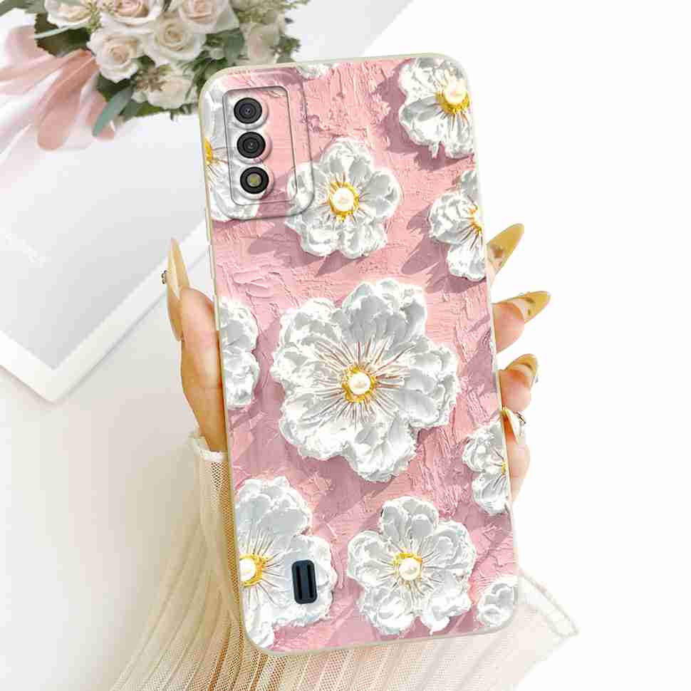 For Itel A26 Case Retro Flame Flowers Silicone Back Cover For Itel A26 ITEL A26 Shockproof Mobile Phone Cases Bumper