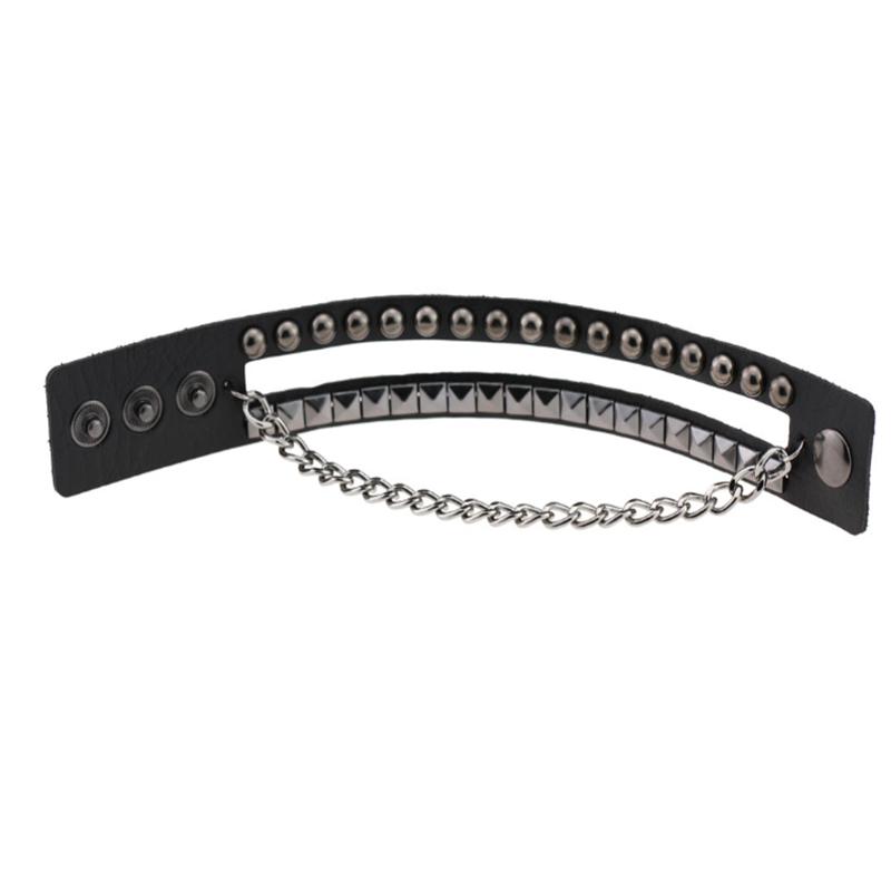 1 Stück Punk Goth Rock spitze Nieten Kegel Nieten Leder Manschette Armband Für Männer Hip Hop Frauen klobiges Armband Pulseras Schmuck