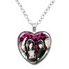 Tokio Hotel Anhänger Halskette Rockband Bill Kaulitz Musik Sänger Bild Glas Herzform Halskette Schmuck Charme Fans Geschenk