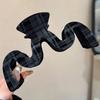 Korean Large Hair Clip For Women Acrylic Grab Plaid Plush Hair Claw Irregular Shark Clips Daily Trendy Hair Accessories