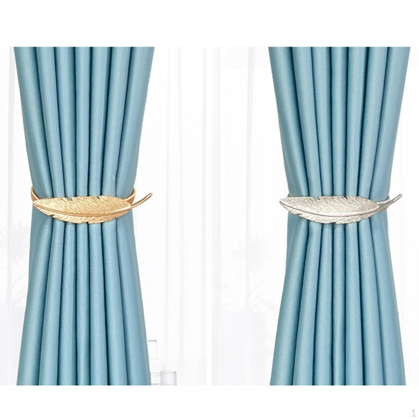Chic Drapery Holdbacks for Stylish Home Decor Feather Golden