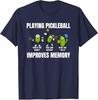 Pickleball Improves Memory Saying Tee Pickleball Jersey TShirt Novelty Gift Short Sleeve Blouses Kids Fashion Sports Outfit