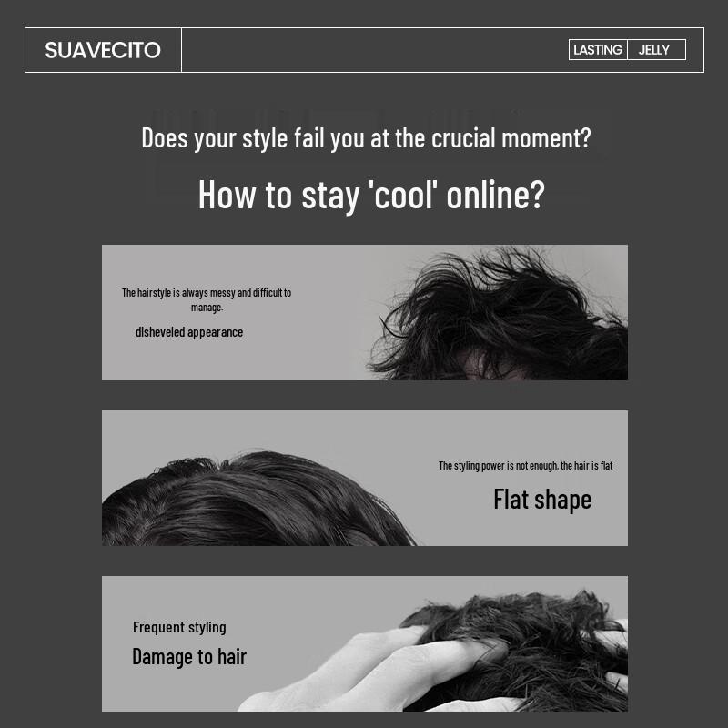 SUAVECITO Herren Schädel Starker Halt Styling Gel