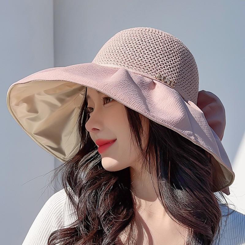 Sunscreen Hat for Summer New Sunshade Bucket Hat Big Eaves Travel UV Protection Beach Breathable Sun Hat