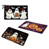 Absorbent Living Room Carpet Halloween Bath Mat, Pumpkin Ghost Bat Pattern Bathroom Rug, Non-slip Backing Door Rug Machine Washable Non-Slip
