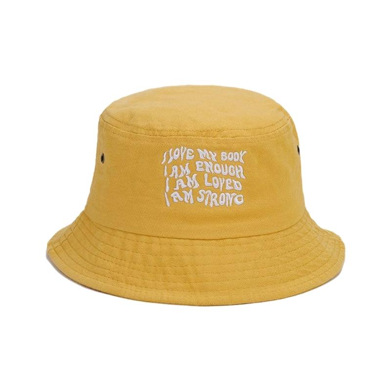 

Женская вышитая панама Женская уличная спортивная шляпа-рыбак для женщин Подростков Повседневная летняя весенняя шляпа от солнца жёлтый