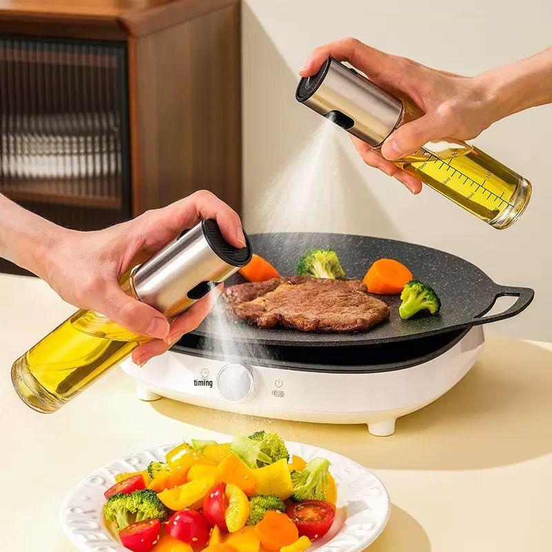 Transparent Glass Olive Oil Sprayer for Kitchen and Barbecue