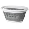 Oval Folding Bowl 50 X 37 Cm White and Gray OVAL COMPACT 25L