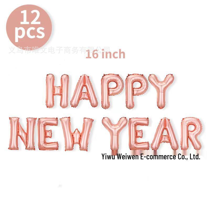 2026 Happy New Year Foil Balloons - 32/16 inch Party Decor