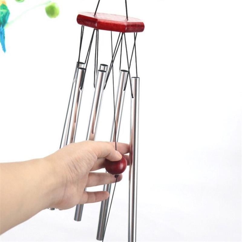 1pc Wind Chimes 6 Tubes Outdoor Large Deep Tone Bells Metal Garden Yard Patio Decoration Hanging Ornament