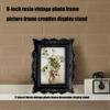 Vintage Picture Frame,Decorative Photo Frame Antique White Ornate 6inches Photo Frame for Tabletop and Wall Display