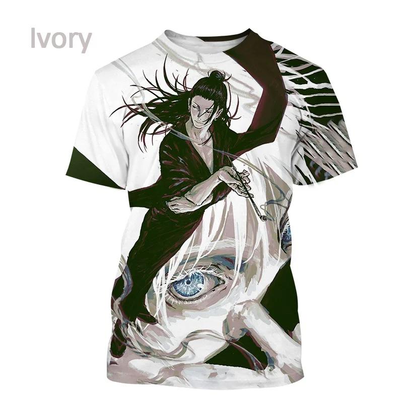 Summer Anime Jujutsu Kaisen 3D Printed T Shirt for Men and Women Casual Hip Hop Harajuku Short Sleeve T Shirt Tops