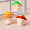 Mini Resin Mushroom Figurines Cute Miniature Mushroom Crafts Small Fairy Garden Ornaments for Lawn Bonsai Decoration Home DIY Micro Landscape