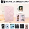 HIYQIN Fotoalbum mit 108 Fächern für Instax Mini, Fotoalbum aus PU-Leder für Instax Mini 12, 11, 9, 41, EVO, Liplay Sofortbildkameras, 2x3 Zoll Film (Rosa)