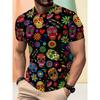 Easter Colorful Skull Men's Fashion Breathable T-Shirt