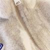 Plush Coat Women Autumn Winter Season Warm Loose Short Top Stand Collar Faux Fur Zipper Thick Solid Jacket