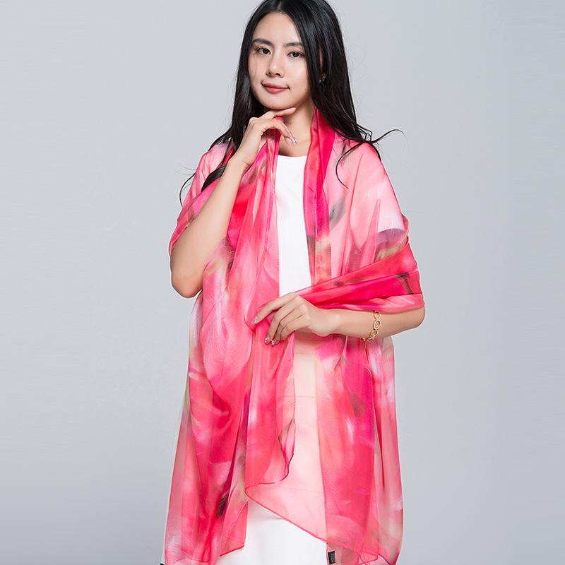 Extra Large Korean Style Chiffon Scarf - Versatile Beach Towel and Sun Protection Shawl for Women