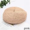 Lady Handmade Straw Crochet Beret Hats Cap Weave Hollow Breathable Vintage Style