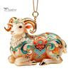 Festive Atmosphere Supplies 2PCS Christmas Goat Hanging Ornaments, Decorative 2D Acrylic Tree Ornament for Restaurant Pendants, Lightweight Ornaments
