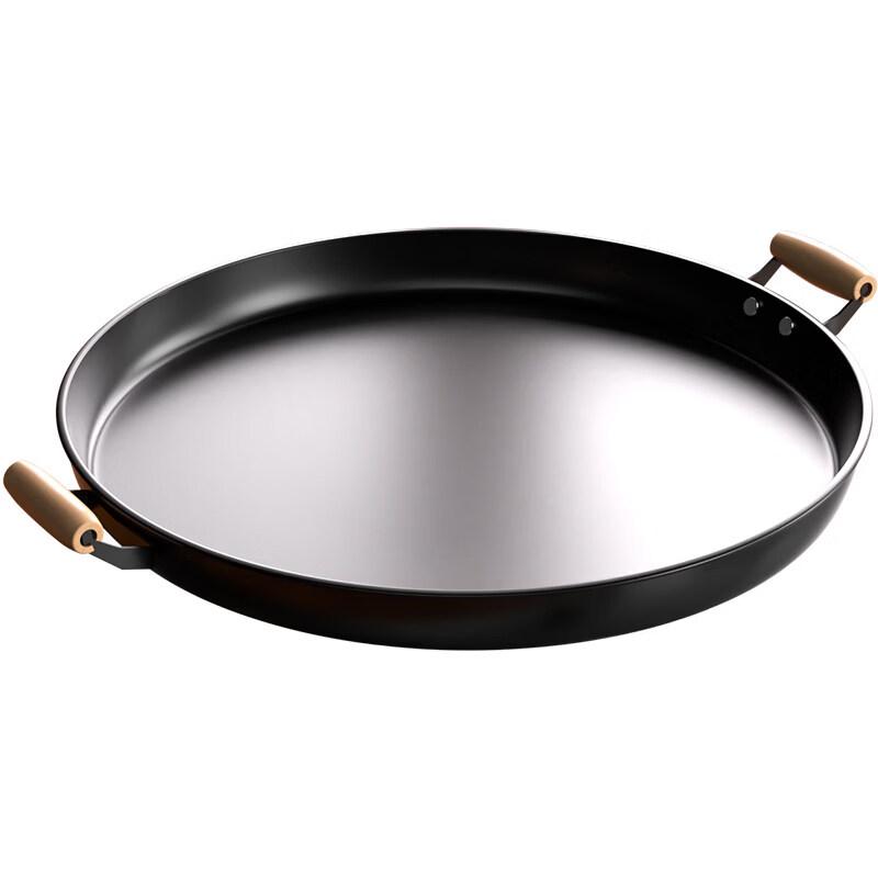 Xiuzhi Uncoated Wrought Iron Flat Frying Pan