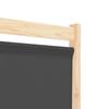 6 Panel Room Divider Gray 240 X 170 X 4 Cm Fabric
