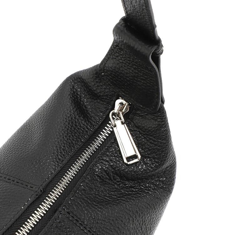 Lychee pattern soft leather crescent armpit bag shoulder women's bag