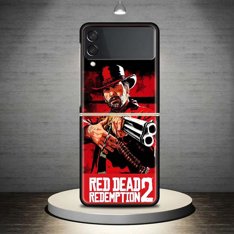 Red Dead Redemption 2 Für Samsung Galaxy Z Flip 4 3 5G Handyhülle Schwarz Hartschale ZFlip 4 3 Luxuriöser Stoßfester Bumper Coque