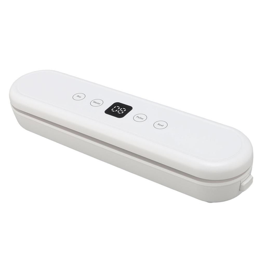 Vacuum Sealer Machine 80W 65Kpa Compact Automatic Food Sealer with Dry and Moist Modes 10 Vacuum